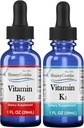 HoneyCombs Vitamin B6 & K1 Tropfen – flüssige Pyridoxin & Vitamin K Extrakte für Vegan, unterstützt Gesamtgesundheit, Non-GMO Vitamin Liquid Extract, 1 fl oz Jeder