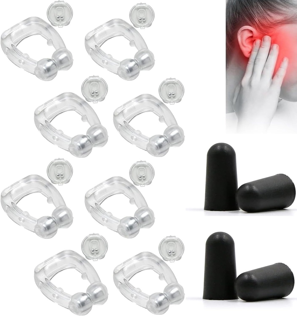 Acupeace Tinnitus Relief Device, Auricalm Tinnitus Relief Device, Tinnitus Relief für Ringohren, Tinnitus Ohr Manschetten Set Stopp Ohrring (4Pairs)
