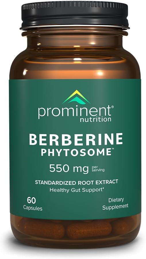Nutrition prédominante Supplément de phytosomes berbères, soutien de la gorgée saine, 550 mg, 60 Compte - 1 paquet