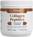 Pattern Wellness Collagen Peptides Poudre (Type I et III) - Cheveux, ongles, peau et santé articulaire - Herbiculture et pâturage élevé - Collagène hydrolysé, non OGM, sans produits laitiers, et kéto - chocolat (13 Oz)