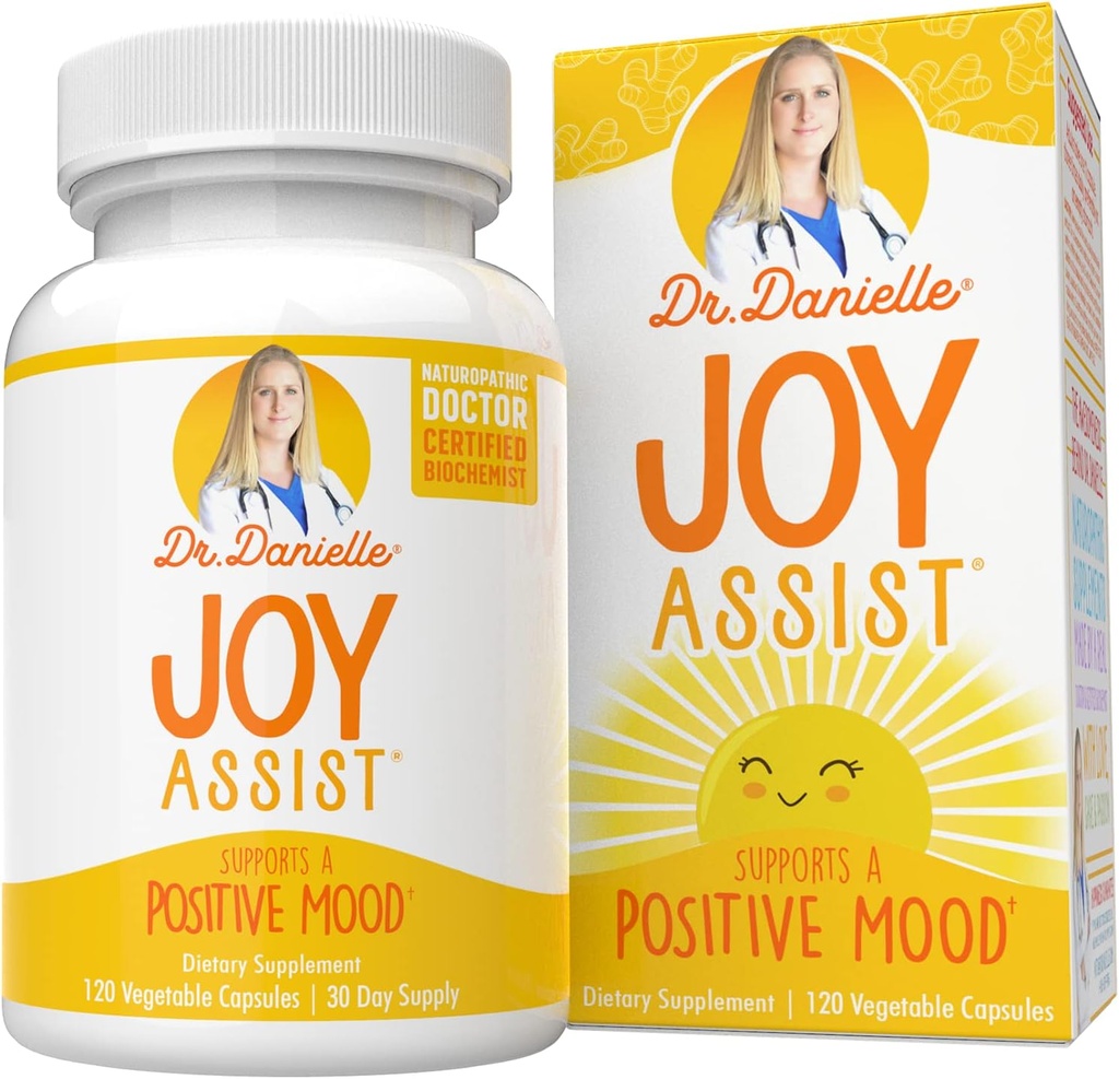 Arzt Danielle Joy Assist | 100% pflanzenbasierte Ergänzung für die Erhöhung der Stimmung | Hilft, den Geist zu entspannen | Enthält 11 mächtige Kräuter Non-GMO 60 Kapseln