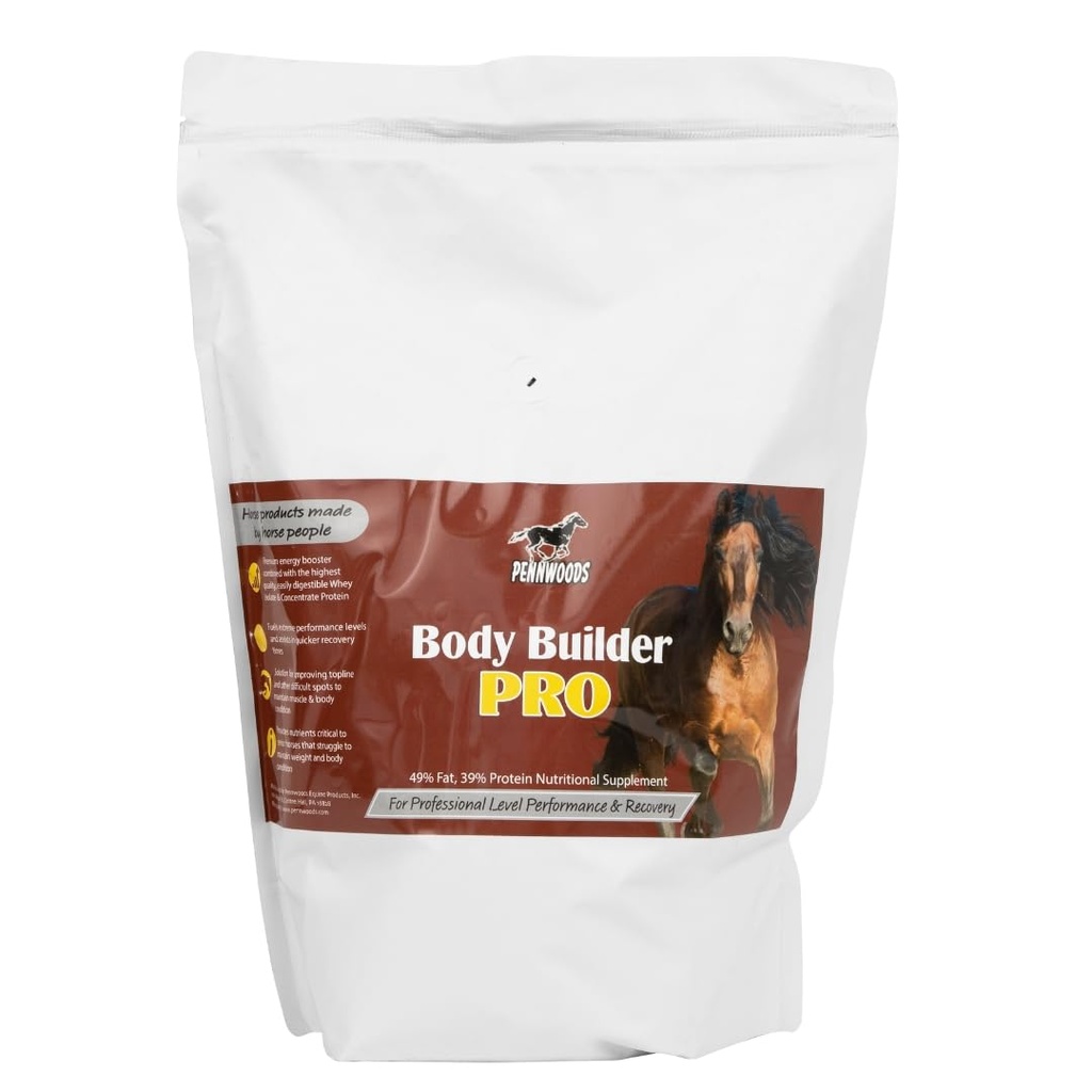 Pennwoods Body Builder Pro, Pferdegewichtszusatz, Premium High Fat Energy Booster, mit Whey Isolate und Konzentrat Protein, 4lb Tasche