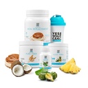 Detox Plus Kit, Daily Cleanse Pure Fiber Meal Ersatz, Drink Mix, Shake Booster & Supplement, Body Cleanse Kit für Damen, Daily Cleanse - Dulce de Leche, Aloe Vera Peach Lemonade
