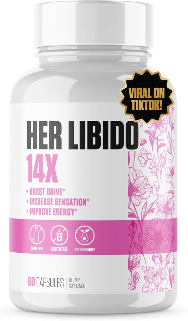 EPN Supplements Her Libido 14x Extra Strength | #1 Rated Female Enhancement & Energy Booster Increase Drive,Boost Mood,Balance Hormones w/ BioPerine,Ashwagandha,Maca Root + 11 More - 60 Pills