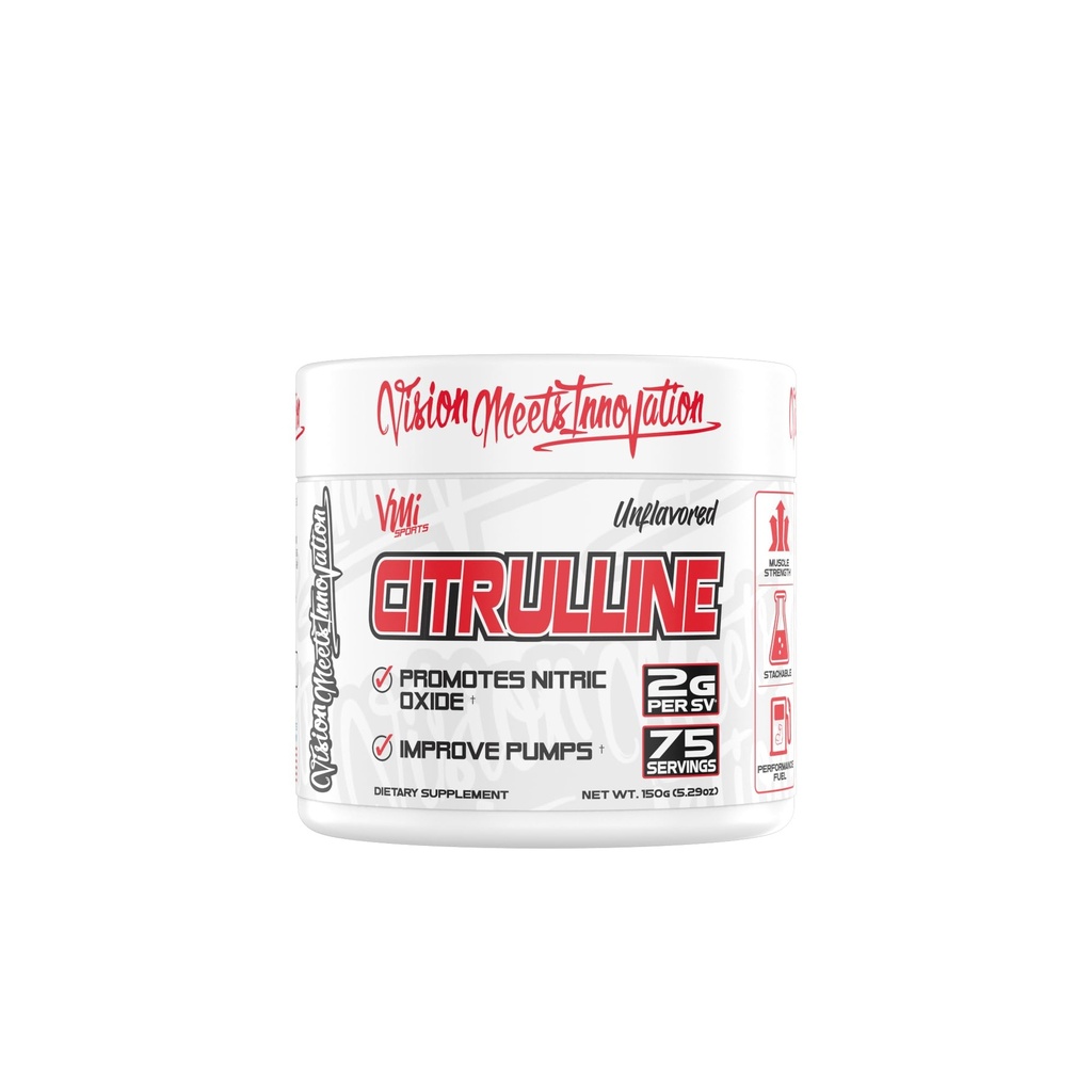 VMI Sports Citrulline Poudre non aromatisée Pure L-Citrulline.