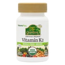 NaturesPlus Source de vie Jardin Vitamine K2-60 Capsules végétaliennes, lot de 2 - Bone Support - certifié biologique, non-OGM, sans gluten - 120 portions totales