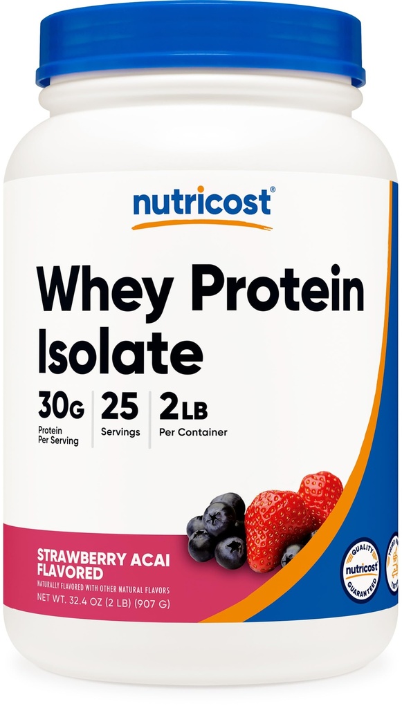 Nutricost Whey Protein Isolate (Strawberry Acai, 2 Pfund)