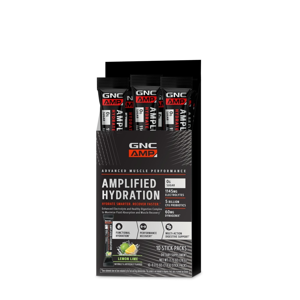 GNC AMP Amplified Hydratation Mélange de poudre d'électrolyte