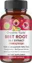 Bio Veda Rüben Wurzelkapseln - Triple Reds Nitric Oxide Beets Supplements - Konzentrate Nitrate und Vitamin C Mischung aus Rübenwurzelextrakt, Rot Spinat, Granatapfel, Schwarzer Pfeffer - 120 Kapseln