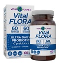 Vital Planet - Vital Flora Ultra Daily Probiotic 60 Million CFU, Diverses souches, Prébiotiques organiques, Immune Support, Bloating Relief, Probiotiques de santé digestif pour les femmes et les hommes 60 Capsules