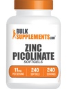 BulkSupplements.com Zink Picolinate Softgels - Zink 11mg, für Immununterstützung, Glutenfrei - 1 Softgel pro Servierung, 240 Count (Pack von 1)