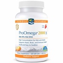 Nordic Naturals ProOmega 2000 Jr., Fraise Flavor - 60 gels mous - 1120 mg Oméga-3 - Huile de poisson ultra-potent - EPA et DHA - Promotion de la santé cérébrale, cardiaque et immunitaire - Non-OGM - 30 portions