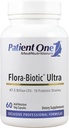 Patient One Flora-Biotic Ultra | Probiotic Supplement to Support Balanced Intestinal Flora* | 47.5 Billion CFU Plus 10 Probiotic Strains | 60 Capsules