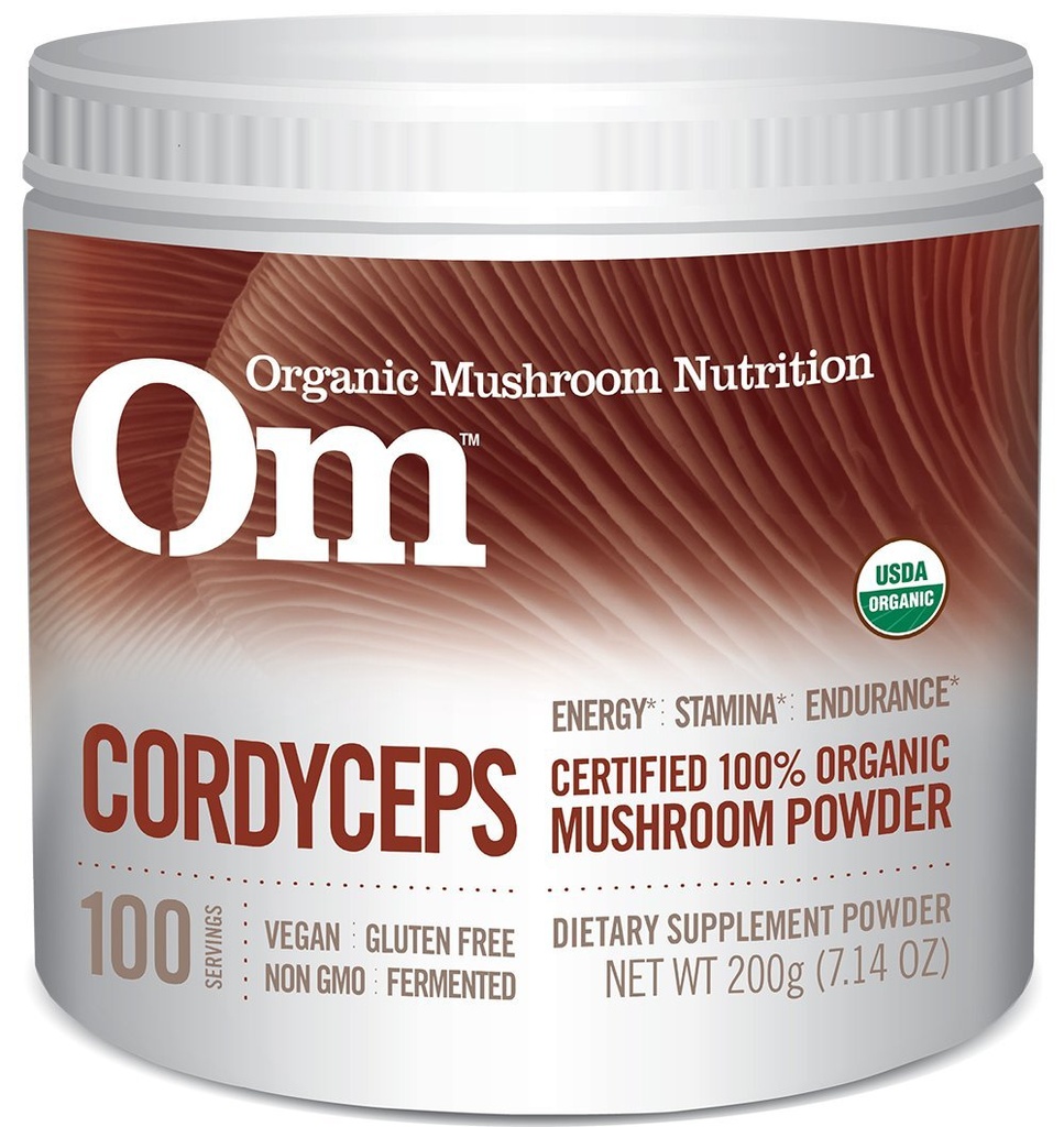 Om Bio Pilz Superfood Pulver, Cordyceps, 100 Servierungen, Energie- und Endurance-Supplement, 7.05 Unze (Pack von 1)