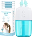 Nasal Bewässerungssystem mit 30 Saline Packets – Dual Speed und Auto Waste Collection – Tragbare und reisefreundliche Nasalbewässerung – Nasal Reiniger für Sinus Relief Nasal Rinse Machine