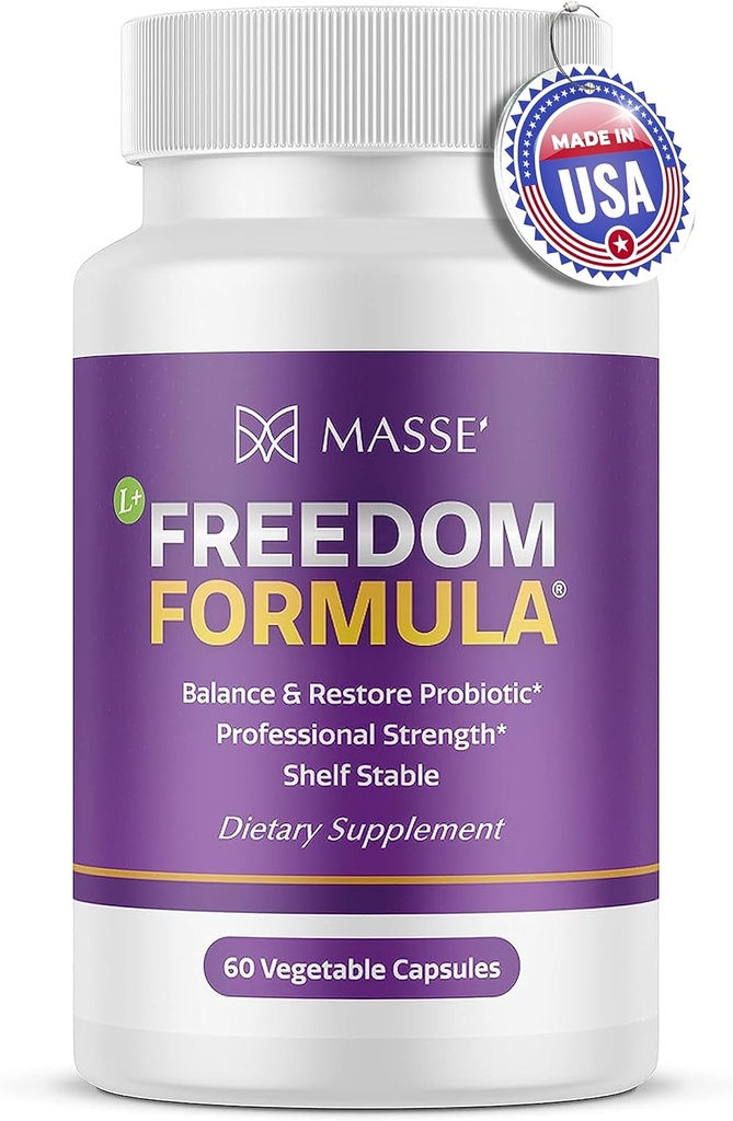 Candida Freedom Massey Medicinals Colon Cleanse Pillen - Crafted Digestive for Vibrant Living - Gut Health Probiotic Complex - 60 Kapseln