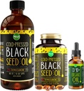 Maju Superfoods Große schwarze Samen Öl und Oregano Bundle