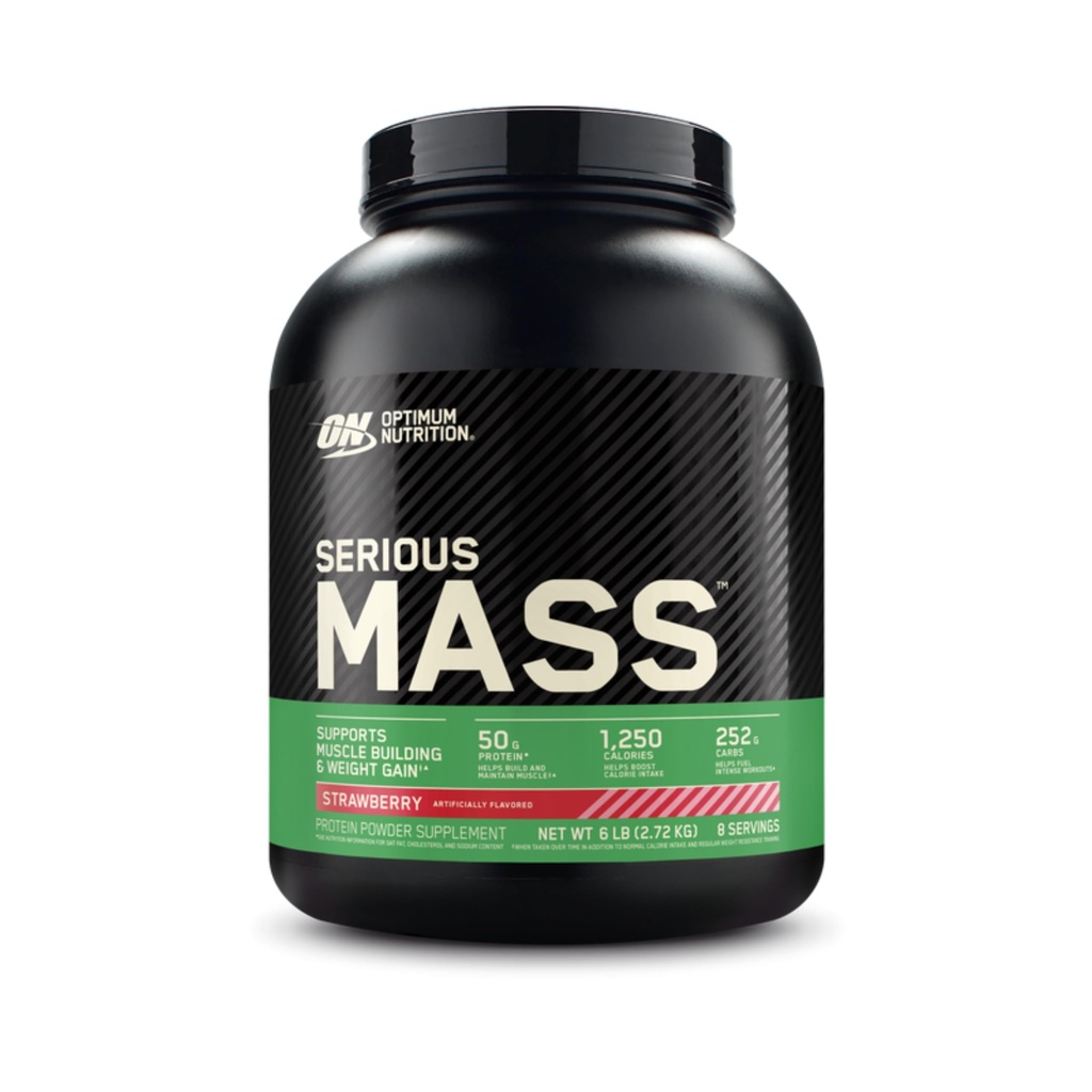 Alimentation optimale Masse grave, gain de poids Poudre de protéines, gain de masse, vitamine C et zinc pour le soutien immunitaire, créatine, fraise, 6 livres (paquetage mai Vary)
