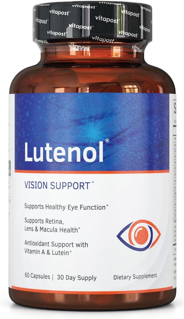 | Natürliche Vision Unterstützung Ergänzung mit Augen Vitamine, Lutein & Zeaxanthin, Vitamin A & Zink zu unterstützen Retina, Lens & Macula Gesundheit. 60 Kapseln