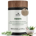 AKSHAR Ayurveda - Neem Kapseln mit Neem Extrakt und Neem Blatt Pulver - Kräuter Neem Ergänzung zur Unterstützung klarer Haut Gesundheit und Detox - Vegan Cruelty-Free Neem Blatt Kapseln (60 Zähler)