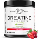Poudre monohydratée de créatine de la fée musculaire, végétalien Kéto facile à mélanger sans gluten, supplément de récupération musculaire, créatine pour la croissance musculaire, créatine aromatisée, punch de fruits naturels 300g