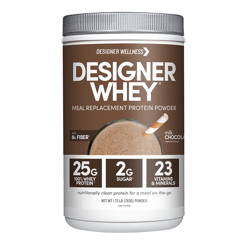 Designer Wellness, Designer Whey Protein Meal Replacement Powder, Organic Superfood Complex Carbs, Vitamine, Mineralien, Glutenfrei, Milchschokolade, 1,72 Pfund