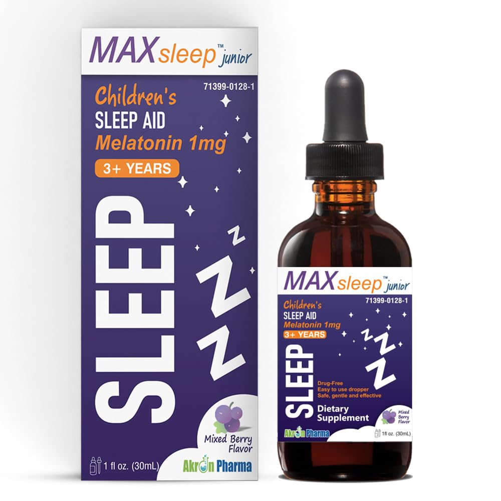 MAX Sleep Junior pour les enfants - Les gouttes de sommeil Melatonine pour les rêves doux