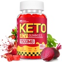 Gommies de vinaigre de cidre de pomme Keto pour la perte de poids - Delicious 1500MG vinaigre avec mère, probiotiques, vitamines B6 et B12 - sans sucre, végétalien et non-OGM - soutient la santé de Gut, le métabolisme et la combustion des graisses pour les femmes