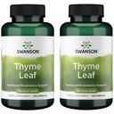 Swanson Thyme Leaf - Supplément à base de plantes appuyant la santé du système respiratoire - Formule naturelle aidant à la santé du système digestif - (120 capsules, 500mg chacune) (2 boîtes)