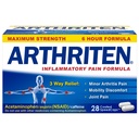 Entzündliche Schmerzformelkapseln mit 3 Wirkstoffen: Aspirin, Acetaminophen & Koffein, Weiß, 28 Zähler (Pack 1)