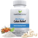 Natürliche Colon Cleanser Kapseln für Verstopfung Relief und Gut Cleanse Detox - Cascara Sagrada, Psyllium Husk & Bentonite (60 Kapseln)