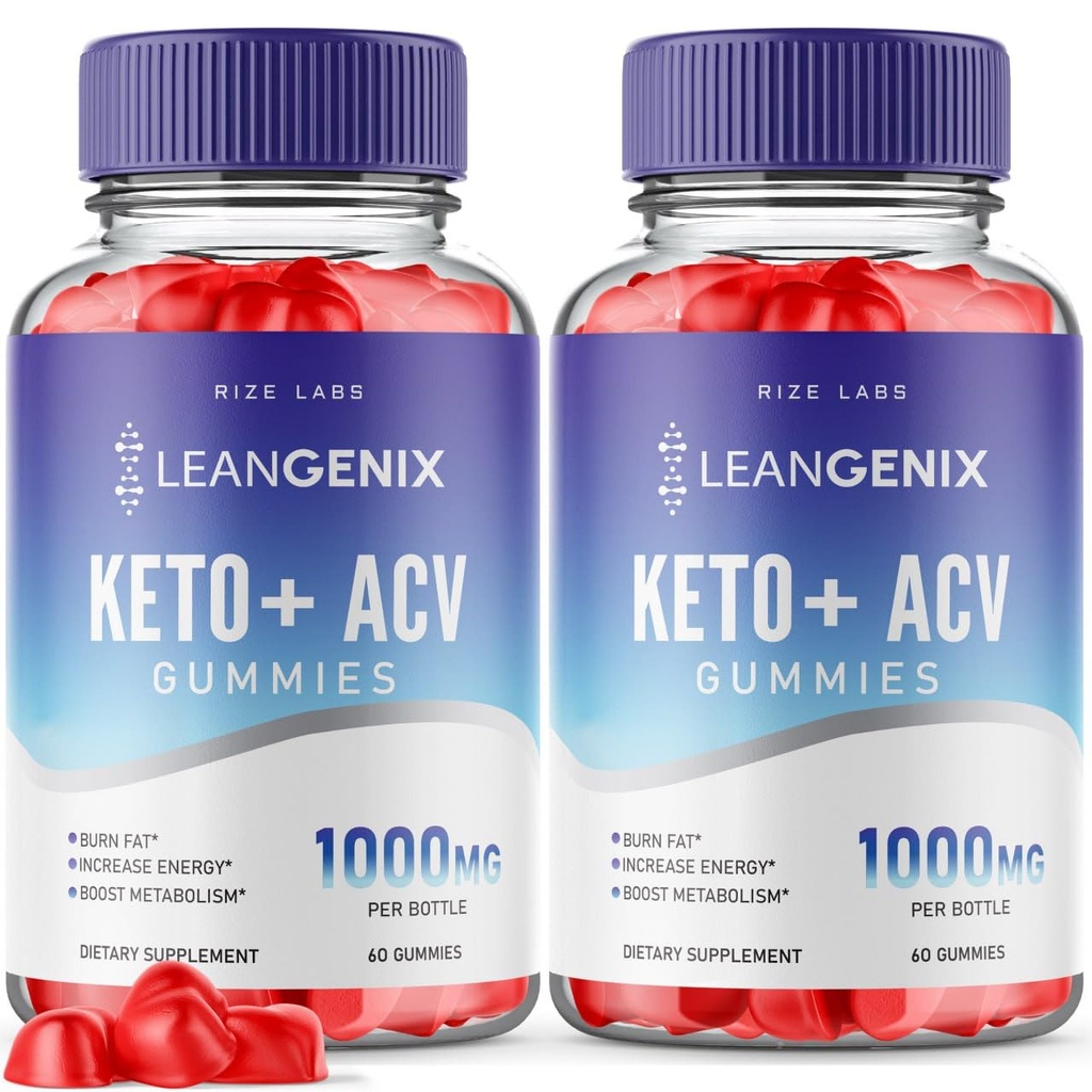 rize labs (Pack von 2 Leangenix Keto+ACV Gummis für fortgeschrittene Gewichtsverlust, zu verbrennen Fett und Verwendung als Hauptquelle von Energie, Gomitas, Supplement Review (120 Gummi)