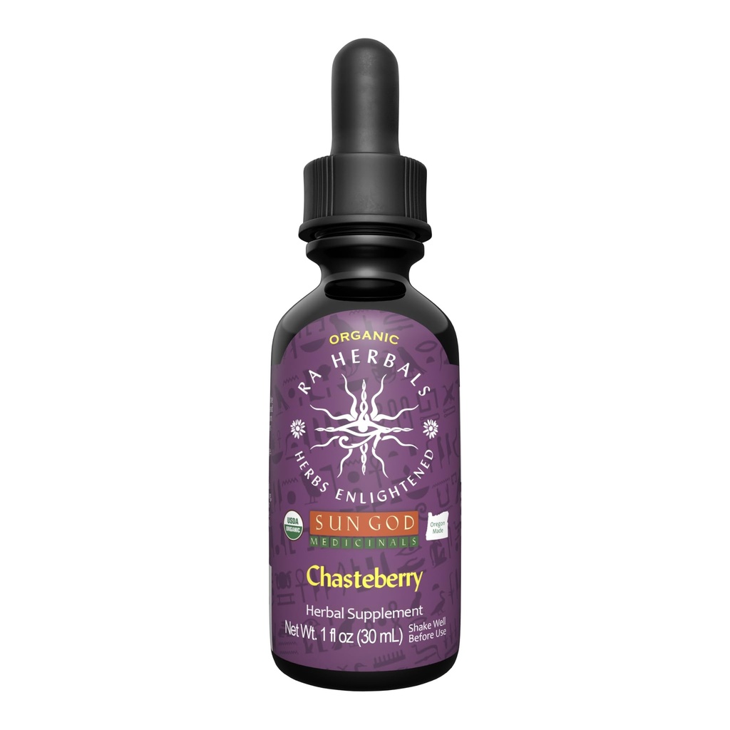 Ra Kräuter Bio Chasteberry Extrakt | Vitex Agnus-Castus Kräutertee | Female Hormonal Balance & Menstrual Support | USDA Organic, Vegan, Liquid Drops | 1 fl oz