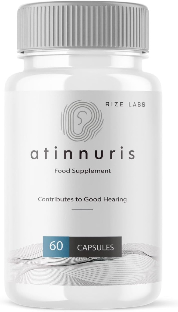 ize labs Atinnuris Capsules, supplément alimentaire pour aider à apaiser les nerfs de l'oreille, soutenir l'ouïe saine, pilules de formule avancées (60 capsules)