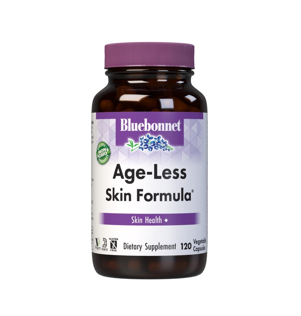 BlueBonnet Age-Less Skin Formula Capsules, Weiß, Gemüse, 120 Count