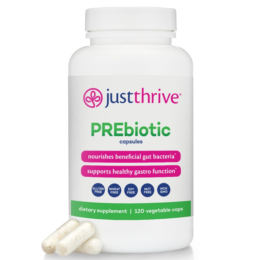 Capsules prébiotiques juste Thrive - Mélange prébiotique pour Gut Health et Immune Support, 120 capsules