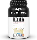 BIOSTEEL Recovery Protéine Plus Supplément en poudre, formule à base d'herbe et non-OGM, Vanille, 27 portions
