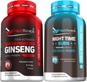 Korean Red Panax Ginseng 1500mg - High Potency Ginseng for Energy, Performance & Immune Support for Men & Women - Night Time Weight Supplement with Melatonin to Support Sleep & Metabolism