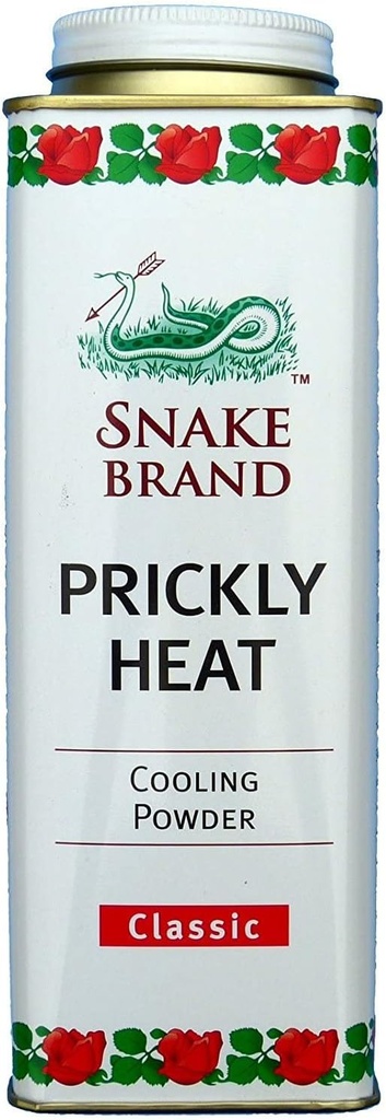 Schlangenmarke Krickly Heat Cooling Powder für den täglichen Gebrauch - Anti-Chafing, Heat Rash Relief, Classic Original Scent (9.9 Oz / 280g)