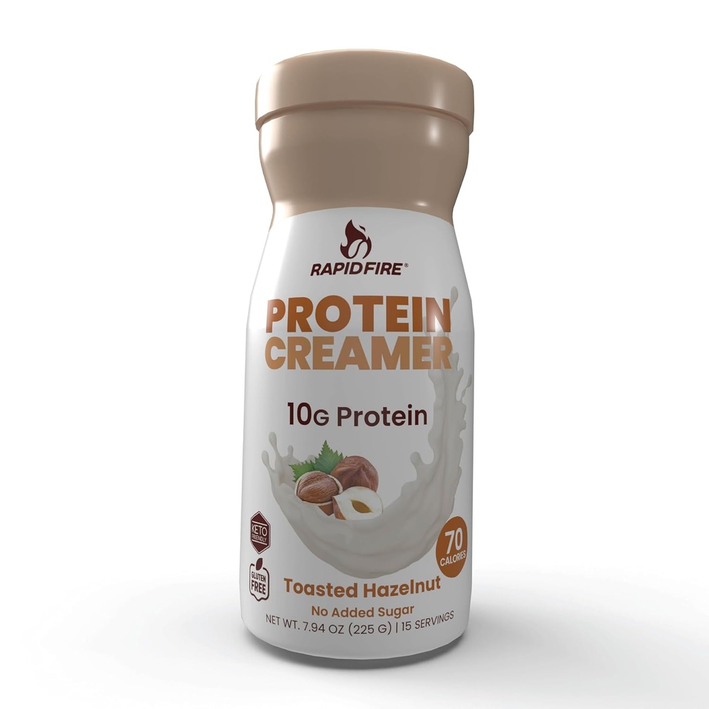 Protein Creamer, Hazelnut Flavor, Keto Friendly, 10g Protein mit Vitaminen und Mineralien, 15 Portionen, May Boost Metabolismus und Energie erhöhen, Multi, 7.94 Unze