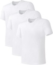 DAVID ARCHY Herren Unterhemden Combed Cotton T-Shirt Soft Moisture-Wicking Undershirt Crew Neck oder V Neck Tees 3 Pack
