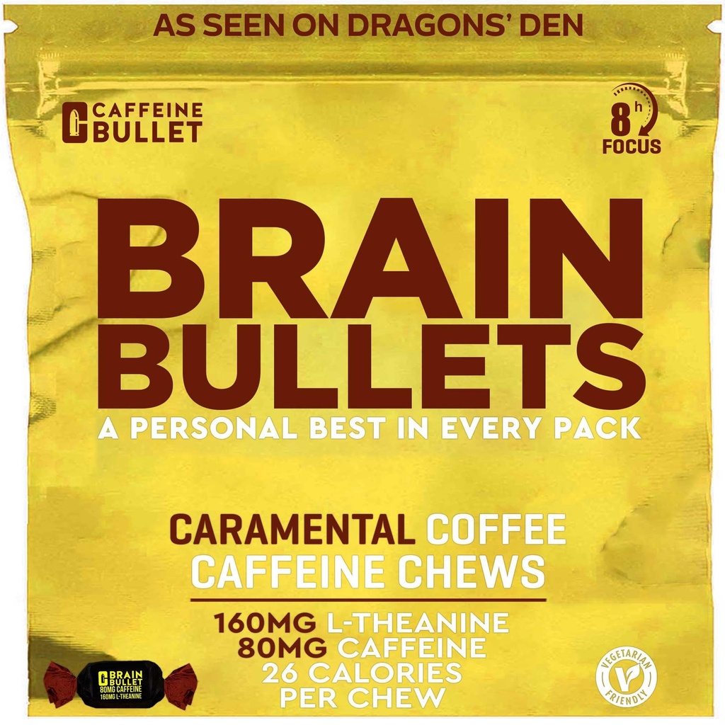 80mg Caféine & 160mg L-Theanine Focus Enhancing Energy Chews (40 portions) – Neuroscience soutenue Nootropic Stack, acuité mentale et soutien cognitif