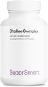 Supersmart - Complexe Choline (breveté et haute résistance) - avec le bitartrate de choline, le choline GPC et le choline CDP - Suppléments Choline de haute puissance (non-OGM et sans gluten) - 60 capsules végétariennes