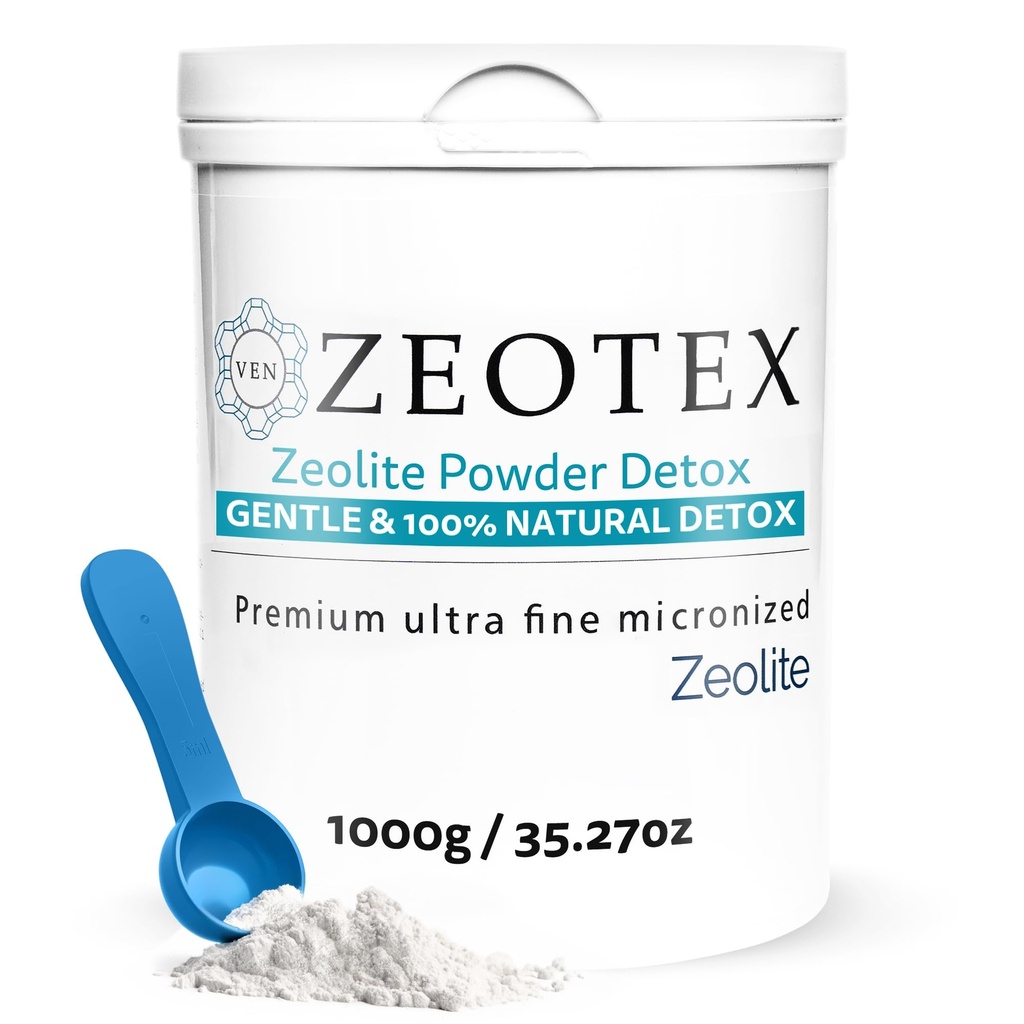 Zeolite Detox Pulver – Clinoptilolit Ergänzung für Vollkörperreinigung, Gut Gesundheit, Energie, Immun- und pH-Unterstützung | Natürliches Mineral – 1000g