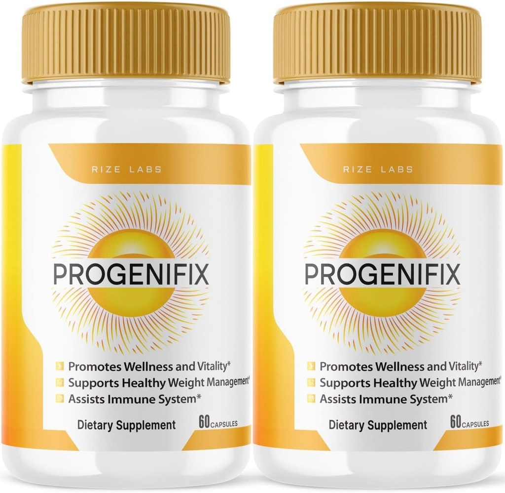 rize labs (2 Pack) Progenifix Weight Loss Supplement, Progenifix Kapseln Total Body Wellness, Progenifix Gesunder Lebensstil für glückliches Leben, Progenifix Bewertungen (120 Kapseln)