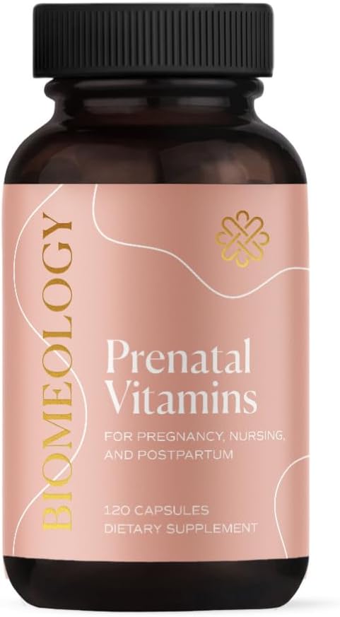 Vitamines prénatales - Grossesse méthylée Multivitamine avec des nutriments biodisponibles – Nutrition maternelle et infantile, Développement foetal avec Méthylfolate, Choline, Zinc, Vitamine D (120 capsules)