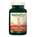 Santé de la patte spiritueuse + Vitalité pour chiens - Supplément animal pour système immunitaire, manteau, foie et plus - Soutien multifonctionnel pour chiens avec Choline, calcium, zinc et vitamines D et A - 90 Wafers à croquer