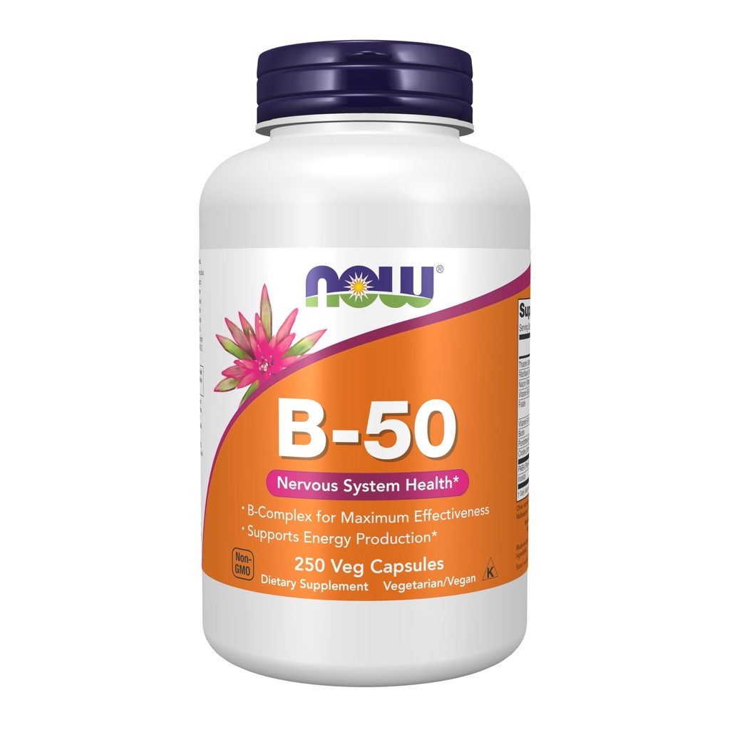 JETZT Ergänzungen, Vitamin B-50, Energieproduktion*, Nervous System Health*, 250 Veg Kapseln