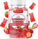 softbear Berberine mit Ceylon Cinnamon Gummis Organic Berberine HCL 1500mg für Stoffwechsel Immune Gesundheit Zuckerfreie Berberine Ergänzungen Erdbeer Flavored 60 Count