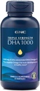 GNC Triple Strength DHA 1000 Omega 3 Supplement, 1000mg DHA, unterstützt Gehirnentwicklung und gesunde Vision, 45 Softgels